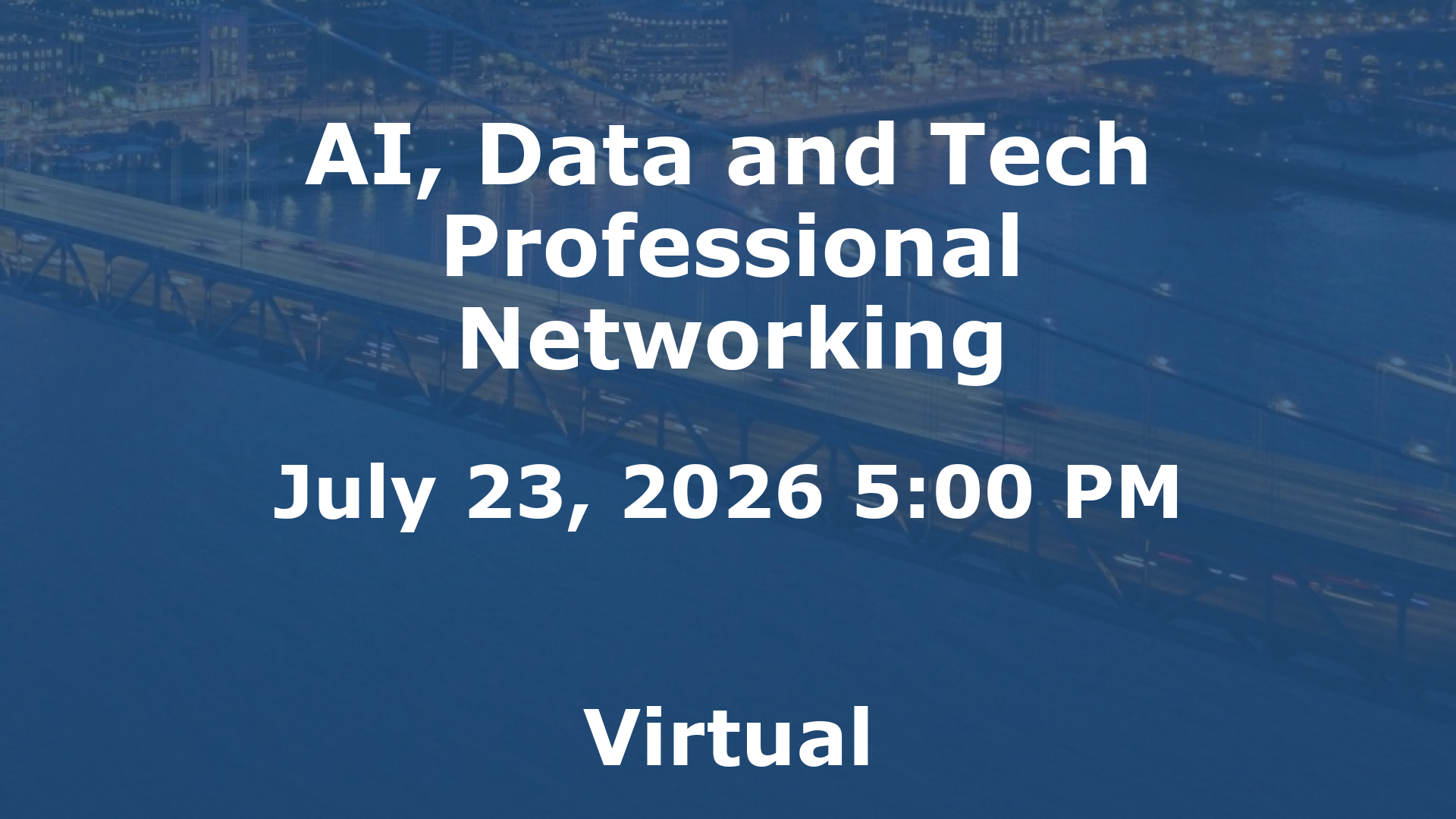 AI, Data and Tech Professional Networking event image